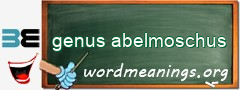 WordMeaning blackboard for genus abelmoschus